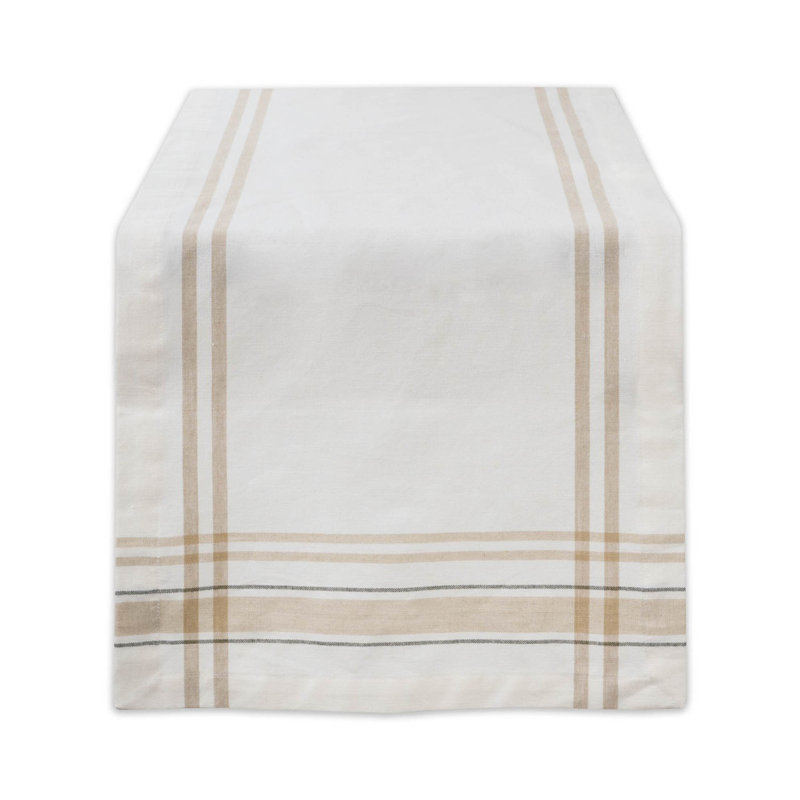 Shelton Striped 100% Cotton Table Runner, 14" W x 108" L, Blue