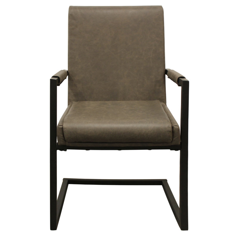 Tamaran Leather Armchair, Grey Genuine Leather