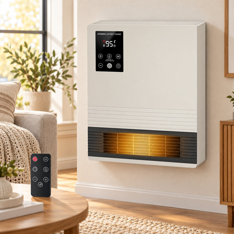 Chaufferette électrique pour l'intérieur, radiateurs muraux 1500W, 1500W gris