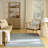 Nourison Washable Charm 6' x 9' Blue Ivory Modern Indoor Rug-117586676