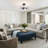 Modern 3-Light Sputnik Semi Flush Mount Ceiling Light With Clear Glass Globes-1499055992