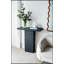 Table basse rectangulaire avec pied central, design moderne et organique pour salons contemporains