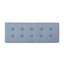 Banc de style moderne en bleu avec siège à boutons, structure en tissu poli de H 16,5 po x l 46,87 po x P 17,5 po