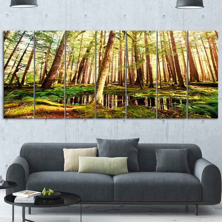 DesignArt Dense Trees In Green Rain Forest On Canvas Print - Wayfair Canada