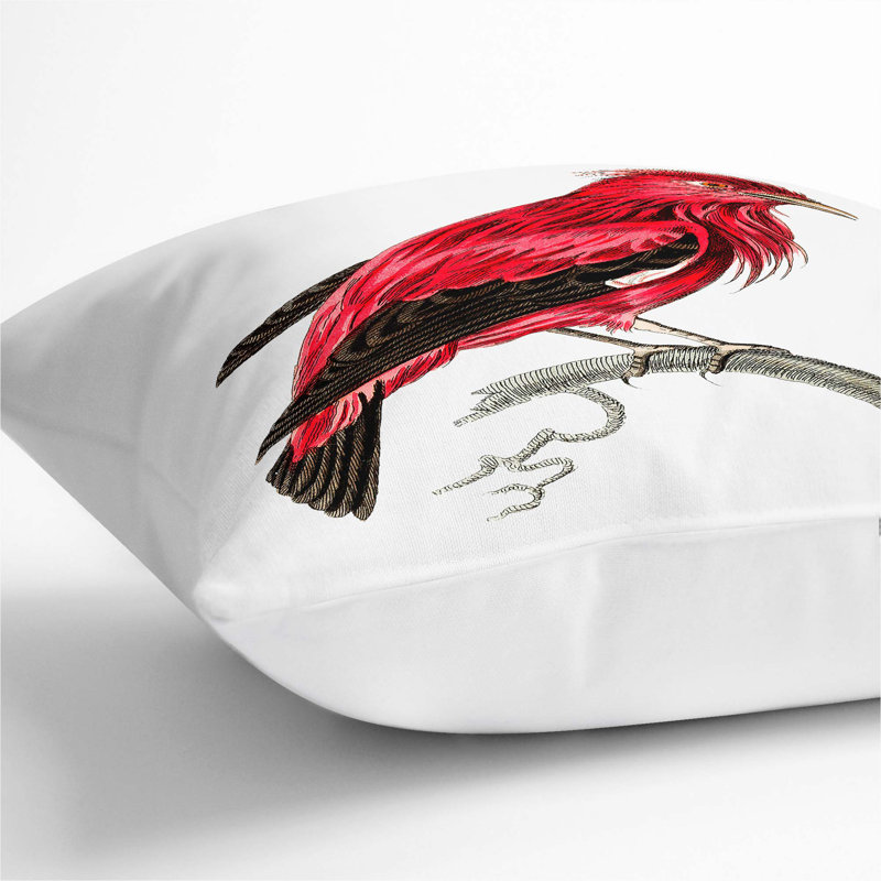 Square Throw Cushion, 40cm H x 40cm W x 15cm D, White