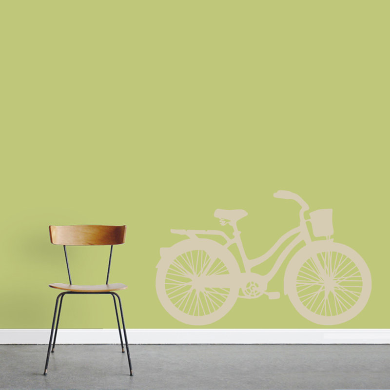 Adhésif décoratif vélo rétro, Beige