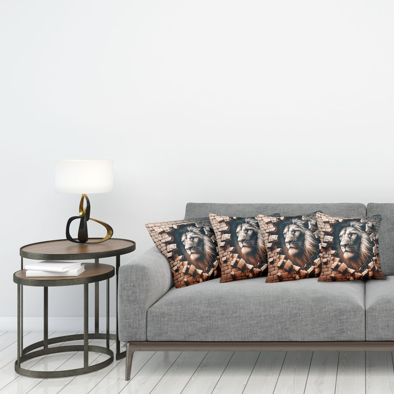 Fabric Reversible Throw Pillow, 24"H x 24"W
