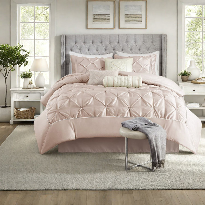 Pièces de literie pour très grand lit, touffeté en polyester moderne pour chambre à coucher