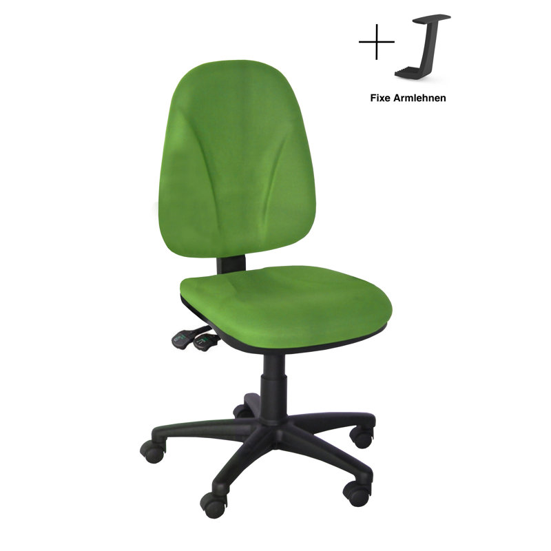 Office Chair, Adjustable Armrests, Green
