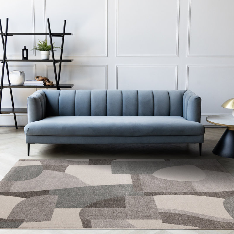 Tapis gris ivoire Smokey, Rectangle 7 pi 10 po x 11 pi 2 po