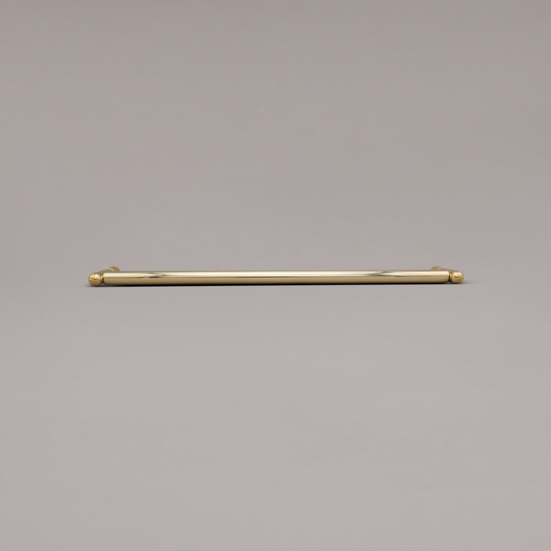 Knurled Appliance Pull, 18", Unlacquered Brass