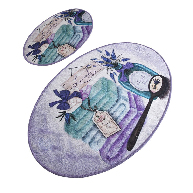 Ensemble de tapis de bain de qualité supérieure (2 pièces) en polyester antidérapant de 19,7 po x 23,6 po et de 23,6 po x 39,4 po | Antiallergique, anti-poussière et anti-taches, 700 gr / m² | Lavable à la machine, parfait pour la décoration de salle de bain