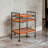 Honey Oak & Black Finish Serving Cart