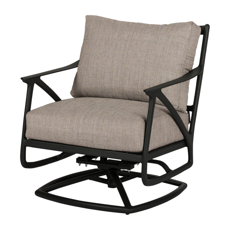 Amari Outdoor Rocker Chair, Cast Ash Sunbrella® Plainweave, Carbon