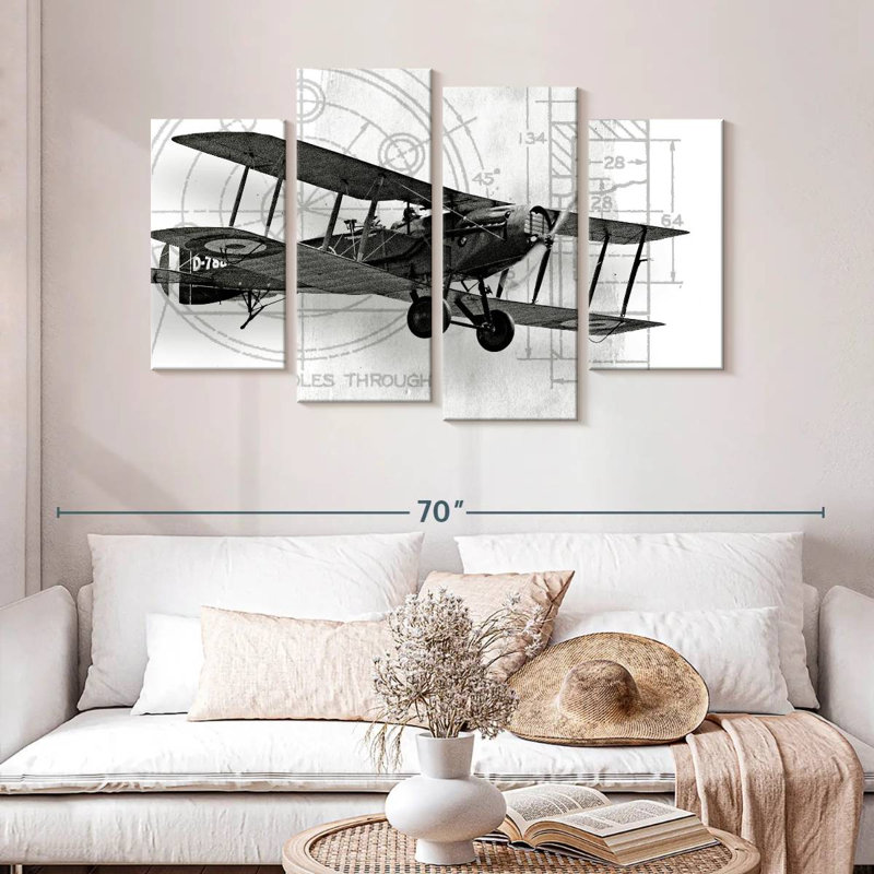 Mehar Flight Plans I, 32" H x 52" W