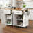 White Embossed Striped Island Counter With Wheels, Folding Tabletop, Power Outlet, 4 Doors, 5 Deep Drawers, Adjustable Shelves, Suitable For Kitchen And Dining Room.