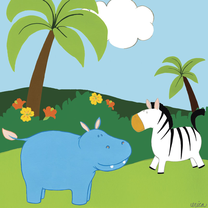 Jungle Jamboree III - Wrapped Canvas Art Prints, 76cm H x 76cm W x 3.8cm D