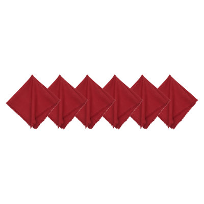 Frayed Cherry Napkin Set of 6