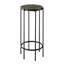 Table d'appoint, bout, ronde, table d'appoint, petite, lampe, table de chevet, stratifié, métal, contemporain