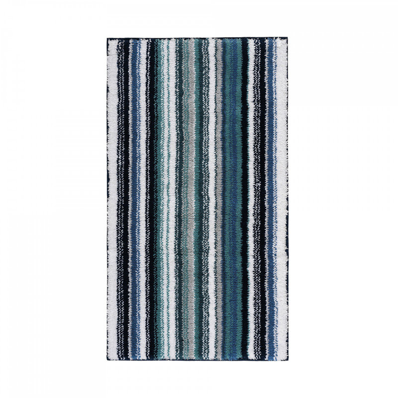 Venice Striped Bath Rug, 24'' W x 39'' L, Baltic