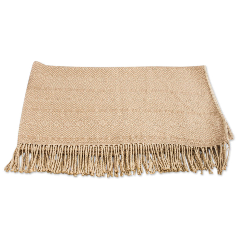 Knitted Throw Blanket, Beige