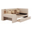 Upholstered Daybed Twin Size With Flip Cabinets & Side Table/Desk, Multi-Functional Bed Frame With 2 Drawers And Shelves-255596658