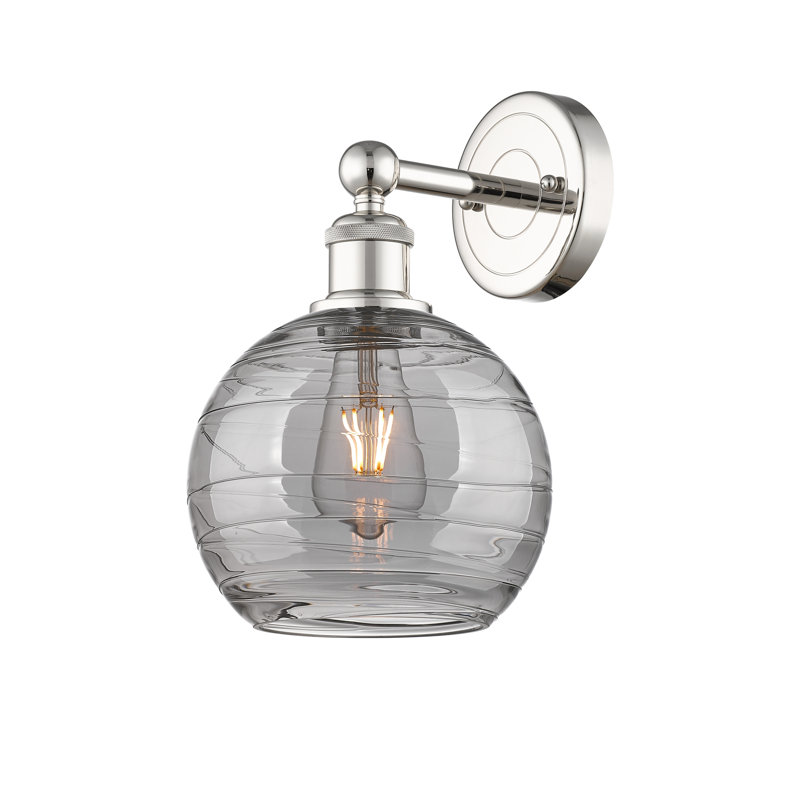 Plafonnier semi-encastré 1 lumière 8SM, Nickel poli