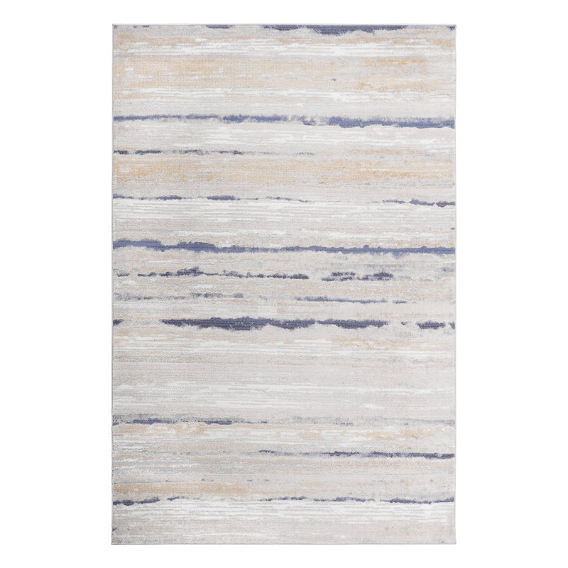 Area Rug, Collection Ivory/ Striped Non-Shedding Living Room Bedroom Dining Home Office Stylish And Stain Resistant