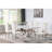 Allessandra White And Chrome Rectangular U-Shaped Base Dining Table