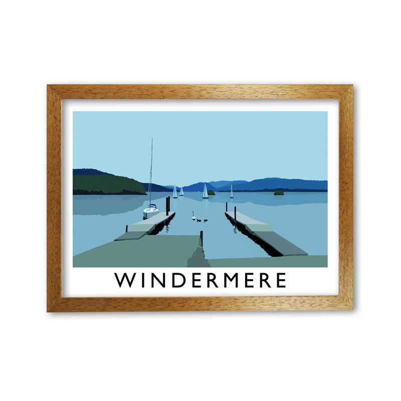 Windermere 1 Piece Single Picture Frame Wall Art, 21 cm H x 297 cm W, Honey Oak