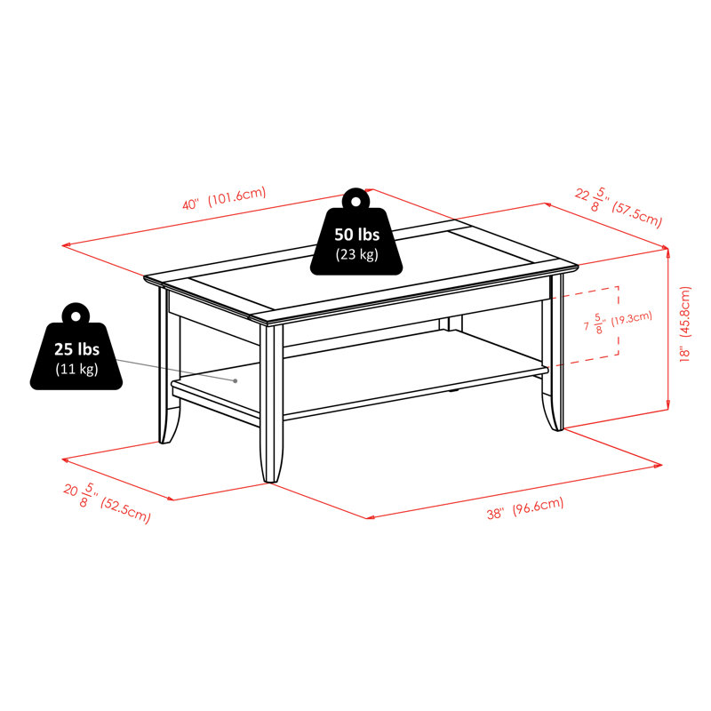 Table basse avec rangement Adrean