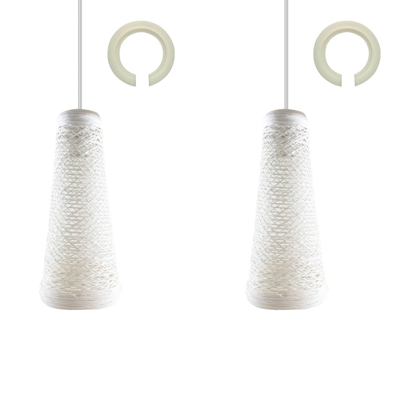 30cm H Chenille Rectangle Lamp Shade ( Screw On ) in White
