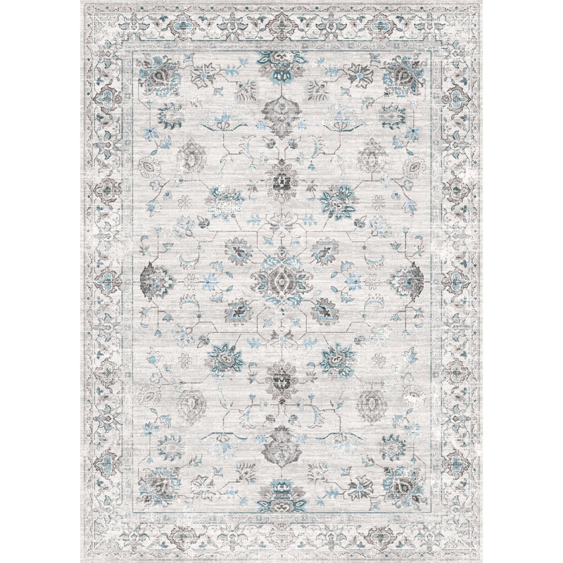Holzhauer Area Rug with Non-Slip Backing, Rectangle 4' x 6'