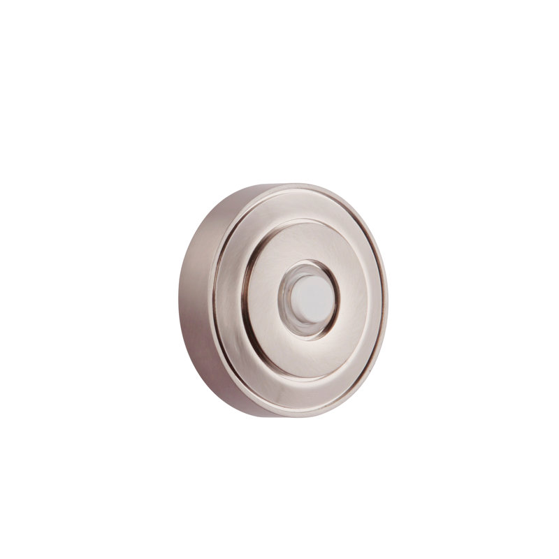 Bouton lumineux à fixation en surface, Nickel poli brossé