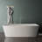 67 Inch Freestanding Solid Surface Soaking Bathtub For Bathroom