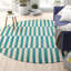 Tapis sarcelle / crème Arzilla-540331363