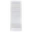 Dalle de porte persienne blanche en bois massif lisse-106633324