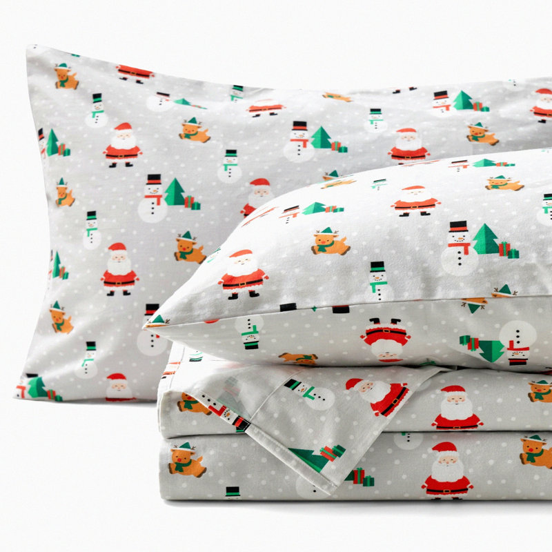 CozyCotton Flannel Sheets Set - Soft Bedding with Deep Pocket - 100% Cotton, Warm & Brushed - 4 Piece Bed Sheets & Pillowcases