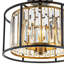 Plafonnier semi-encastré en cristal 3 lumières Sarino