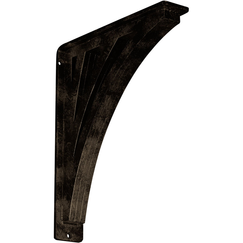 Support en fer forgé Nevio, Laiton antique, H 12 po x l 2 po x P 10 po