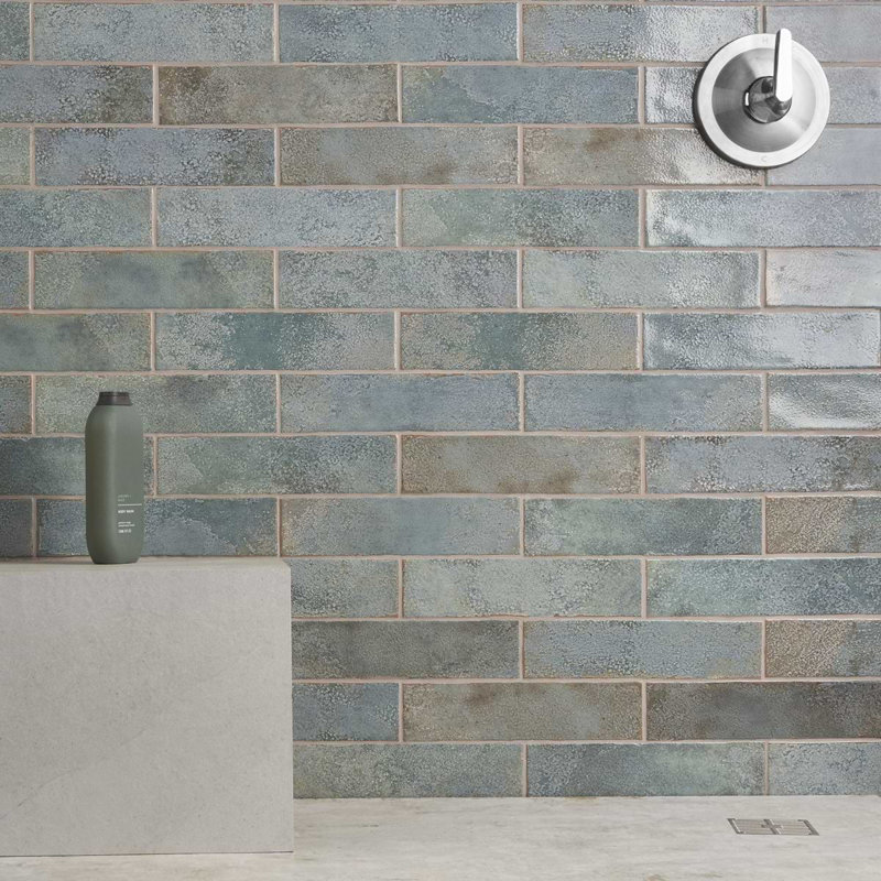 Kalay 3x12 Glossy Ceramic Subway Tile, Green