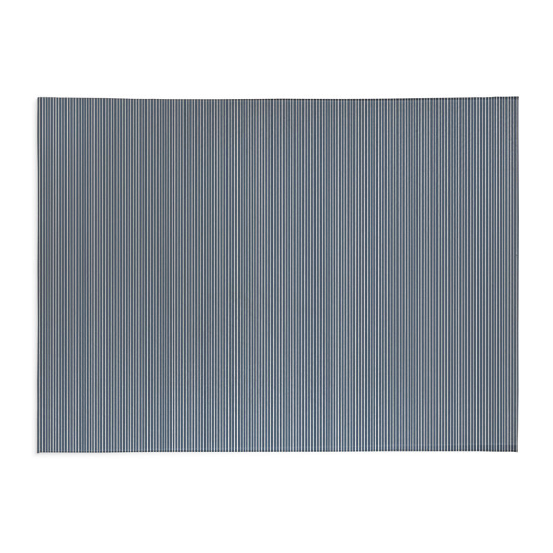 Random Stripes Kids Play Mat, Rectangle 4' x 6', Dark Blue