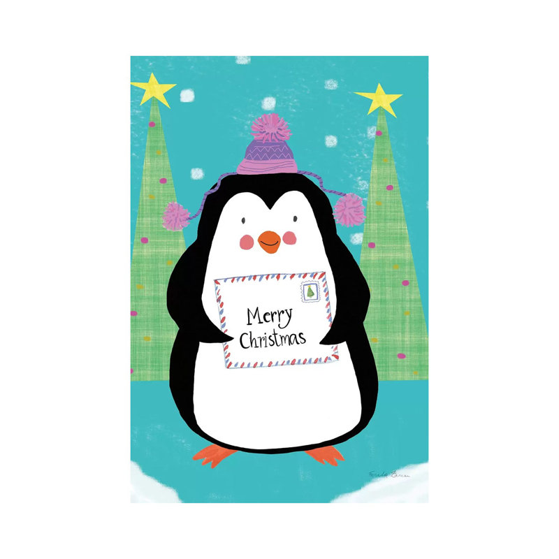 Snowman And Penguin Friends I by Farida Zaman - Wrapped Canvas Painting, 101.6 cm H x 66.04 cm W x 1.91 cm D