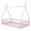 Lit simple en bois avec clôture rose - pin massif pour lit Splendor, pièce-1695169390