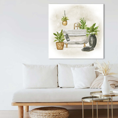 "Bath Greenery II" par Nan, reproduction sur toile