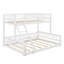 Lit simple superposé au-dessus de grand lit simple, structure de lit simple superposé au-dessus de grand lit simple avec échelle et garde-corps de sécurité-117530989