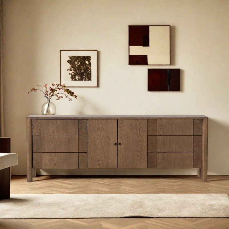 Buffet de restaurant rétro, H 21,65 po x l 62,99 po x P 19,69 po