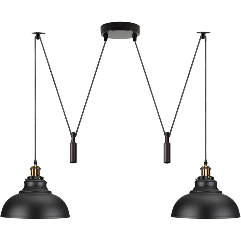 2 - Light Black Dome Pendant