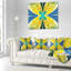 Vitrail jaune fractal - Coussin imprimé abstrait-30628766-30628769