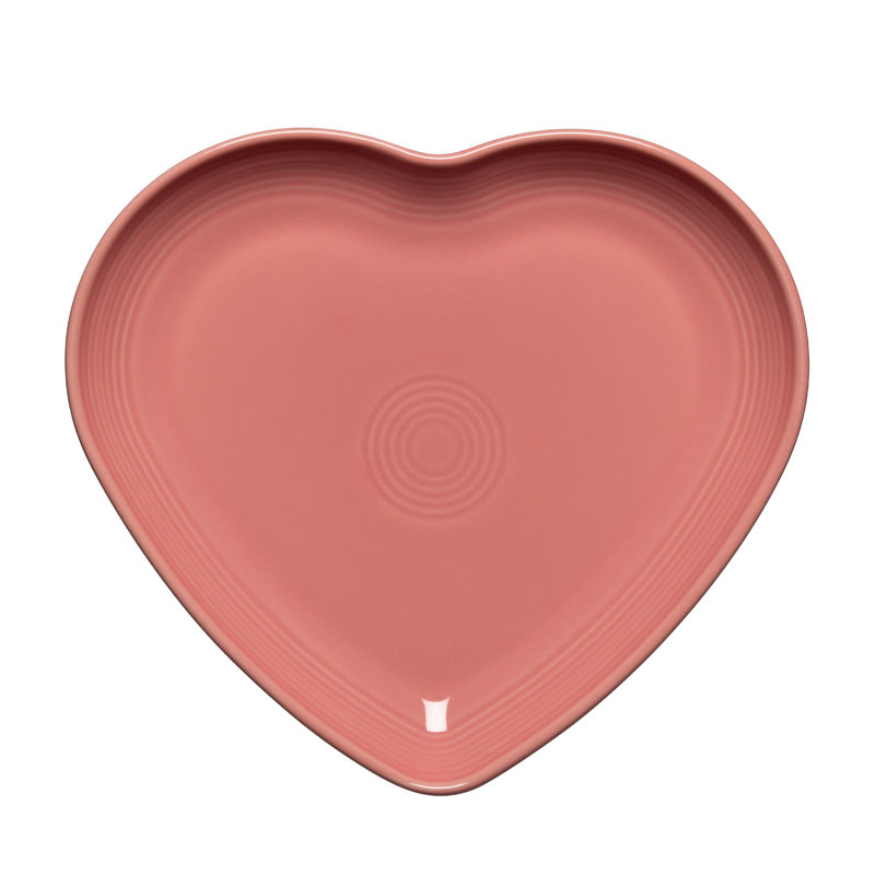 Fiesta 9 Inch Heart Shaped Plate, Peony